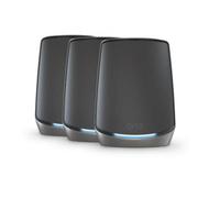NETGEAR Orbi Sistema Mesh WiFi 6 RBK863SB - Router AX6000 Tribanda y 2 Satélites Extensores, Cobertura hasta XXX m2, 100 Dispositivos, Puerto Internet de 10 Gig, Subscripción Armor