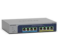 NETGEAR Switch de 8 Puertos y 2, 5 GB MS108EUP |Switch PoE Plus Ultra60 multigigabit gestionado | 4 Puertos PoE+/++ a 230 W - Sin Ventilador, conectividad Punto de Acceso WiFi 6