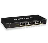 NETGEAR Switch de Red PoE no gestionado de 8 Puertos GS308PP | Switch Gigabit Ethernet con 8X PoE+ Consumo 83W, Montaje en sobremesa o Pared