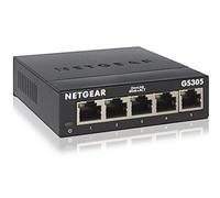 NETGEAR Switch de red Gigabit Ethernet de 5 puertos (GS305) | Plug-and-Play | Funcionamiento silencioso | Montaje en sobremesa o pared