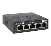 NETGEAR Switch de red Gigabit Ethernet de 5 puertos (GS305) | Plug-and-Play | Funcionamiento silencioso | Montaje en sobremesa o pared