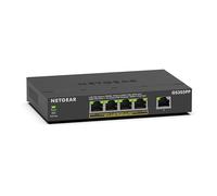 NETGEAR Switch Ethernet no gestionable de 5 Puertos Gigabit Ethernet PoE de (GS305PP) con 4 Puertos PoE+ de 83 W, Montaje de sobremesa o en Pared