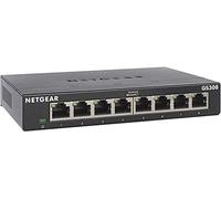 NETGEAR GS308-300PES switch No administrado L2 Gigabit Ethernet (10/100/1000) Negro