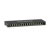 NETGEAR Switch PoE Plus 16 puertos GS316EP, Switch Gigabit Ethernet con 15 puertos PoE+ a 180 W, 1 puerto SFP de 1G, montaje de sobremesa o en pared