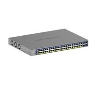 NETGEAR Switch Inteligente 52 Puertos PoE Gigabit GS752TXP, 48 PoE+ 380W, 4 SFP+ 10G, Control Insight Cloud Opcional, Montaje Pared o Rack, garantía vitalicia Limitada