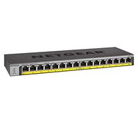 NETGEAR Switch PoE 16 Puertos, Switch Ethernet No Gestionable GS116LP | 16 x PoE+ Puertos @ 76W Ampliable, Escritorio/Pared/Rack