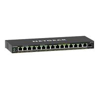 NETGEAR Switch PoE de 15 Puertos GS316EPP, Switch Ethernet Plus con 15 Puertos PoE+ (231W) y 1 Puerto 1G SFP, Montaje de sobremesa/Pared