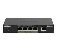 NETGEAR Switch PoE Gigabit Ethernet no administrado de 5 Puertos GS305PP - con 4 Puertos PoE+ a 83 W, Montaje en Escritorio o Pared