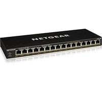 NETGEAR Switch PoE Gigabit Ethernet Switch de Red no gestionado de 16 Puertos GS316P - con 16x PoE+ Consumo 115W, Montaje en sobremesa o Pared