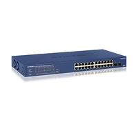 NETGEAR Switch PoE Smart de 24 Puertos GS724TP - Switch Ethernet Gigabit de 24 Puertos 1G, 24x PoE+ 190 W, 2X 1G SFP, gestión en la Nube Insight Opcional, Montaje en sobremesa o Bastidor