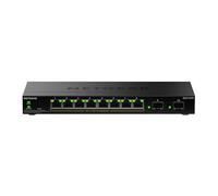 NETGEAR Switch PoE+ Smart Managed Essentials de 10 Puertos Gigabit Ethernet de la Serie S350- 8 x 1 G PoE+ a 55 W, 2 x 1 G dedicado SFP - Soporte en Escritorio o en Pared (GS310TPv2)