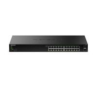 NETGEAR Switch PoE+ Smart Managed Essentials de 26 Puertos Gigabit Ethernet de la Serie S350 - 24 x 1 G PoE+ a 190W, 2 x 1 G dedicado SFP - Soporte en Escritorio o en Rack (GS324TPv2)