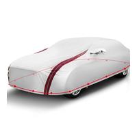 NETHIX Funda Coche Exterior para Volkswagen VW Passat CC Coupe 4-Doors Cubierta Coche Impermeable Anti UV Cubre Coche con Hebilla Fija Tira Reflectantes,Double Layer