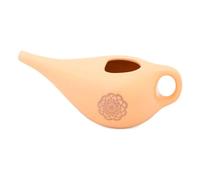 Neti Pot - Jarrita para enjuague nasal de cerámica con mandala dorado