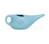 Neti Pot - Jarrita para enjuague nasal de cerámica con mandala plateado