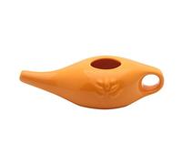 Neti Pot - Kit de lavado de nariz de cerámica de 250 ml, boquilla cómoda, irrigador nasal para limpieza nasal (naranja)