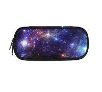 NETILGEN Estuche de gran capacidad para niños y niñas, estuche de almacenamiento de papelería, estuche para lápices, suministros escolares, Cielo galaxia azul, Mochila escolar