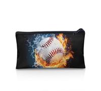 NETILGEN Estuche organizador de artículos de papelería, suministros de oficina, bolsa de maquillaje multiusos para artículos de papelería, artículos de tocador, suministros de viaje, Agua de fuego de