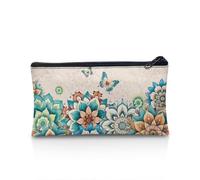 NETILGEN Estuche para bolígrafos, papelería, organizador de papelería escolar, soporte para lápices con cremallera para exámenes, bolígrafos, artículos de papelería, Flor de mariposa bohemia, Talla