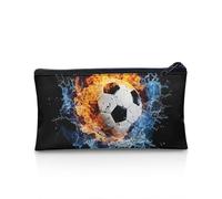 NETILGEN Estuche para lápices de gran capacidad, suministros escolares, organizador de oficina, regalo para niñas, niños, adolescentes y adultos, Fuego de agua de fútbol, Talla única, Mochila informal