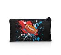 NETILGEN Estuche para lápices de papelería, para suministros de oficina escolar, bonito soporte para lápices, regalo para estudiantes de secundaria, Rugby Splash Ink, Talla única, Mochila informal