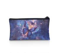 NETILGEN Estuche para lápices de papelería para suministros de oficina escolar, soporte para lápices, regalo para estudiantes de secundaria, Galaxy Butterfly, Talla única, Mochila informal