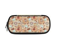 NETILGEN Estuche para lápices para niños y niñas, soporte para lápices de papelería de vuelta a la escuela con compartimentos, Paletas Capybara, Mochila escolar