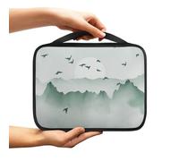 NETILGEN Funda para la Biblia con asa duradera, funda protectora para libros, se adapta a la Biblia de tamaño estándar de 27,5 x 22,5 x 5,5 cm, pájaro de montaña verde
