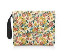 NETILGEN Funda protectora de libro para amantes de la lectura, lavable, con asa de transporte acolchada, regalo para lector, 11.8 x 9.4 pulgadas, flor de mariposa naranja