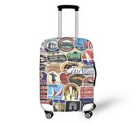 NETILGEN Funda protectora para equipaje de viaje, protector de rueda, grosor elástico, protectores de equipaje con cremallera en la parte inferior, Sellos de viaje aéreo, L(25"-29")