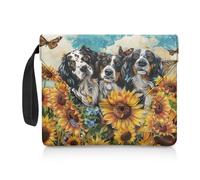 NETILGEN Fundas para libros para los amantes de los libros, fundas protectoras lavables para libros de texto, funda protectora para libros, bolsa de libros con asa, perro de montaña bernés, girasol