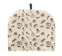 NETILGEN Tea Cosy - Tetera grande con aislamiento térmico para teteras, accesorios de cocina, mesa del hogar, hervidor de té, edredón, tetera, funda a prueba de polvo, café beige