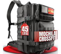 Netiners - Mochila Táctica Hombre Militar | 45L Ideal para Gimnasio, Cabina de Viaje, Camping, Montañismo (Negro 45L)