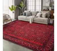 NETLINE HOME Alfombras lavables para sala de estar, alfombra tradicional de pelo bajo, antideslizante, alfombra decorativa de diseño bohemio, alfombras vintage, alfombras plegables para pasillo para