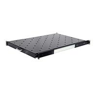 NetMax Depot - Estante deslizante para servidores de 1U, estante deslizante ventilado para montaje en rack - Estante para gabinete de servidores, color negro