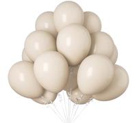 Netnology 30 Globos Beige, 12 Pulgadas Latex Globos de Cumpleaños, Elio para Globos Blanco Arena Crema para Boda Decoracion Cumpleaños Baby Shower Graduación Aniversario Happy Birthday Decoracion
