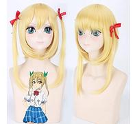 Netoge No Yome Wa Onnanoko Ja Nai To Omotta Segawa Akane Mediano Largo Recto Cosplay Pelucas para Mujeres Niñas Anime Peluca Universal