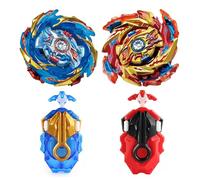Netoke Peonzas de Batalla Gyros Set, 4D Battle Gyros Model Speed Gyros con, Juguetes clásicos Regalo para niños,(B-174-1+B-174-2)