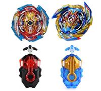 Netoke Peonzas de Batalla Gyros Set, 4D Battle Gyros Model Speed Gyros con, Juguetes clásicos Regalo para niños,(B-163+B-173-1)