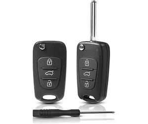 NETONDA 2 Piezas Carcasas para Llave de Coche Compatible con Hyundai i30 i20 i10 ix20 ix35 y Kia Ceed Soul Sportage Venga Mando a Distancia de 3 Botones Carcasa de Repuesto Llave de Coche Accesorios