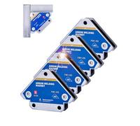 NETONDA 4PCS Imán Soldadura Conjunto Magnético de Soldadura de Mantenimiento 13kg Mini Imanes de Soldadura 44 x 50 mm Soporte 45 ° 90 ° 135° Posicionador Magnético