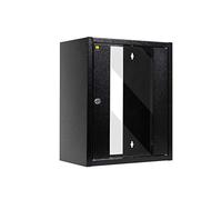 Netrack Armario de Pared, Estante de 10 Pulgadas, 9U/300 mm, Negro, Puerta de Cristal