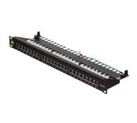 Netrack Panel Patch Rack 19", 1U, 24-Puertas Cat. 6A STP, con Estante