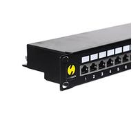 Netrack Pannello Patch Rack 19" 1U, 24 Puertos Cat. 5E STP, con Ripiano