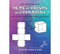 NETS of PRISMS and PYRAMIDS: easy math homework - draw the nets and build three-dimensional figures