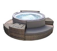 NETSPA - SP-VIP160B/MOB2 - NetSpa Vita Premium + Mueble (5 piezas) - SPA Semirrígido - Redondo