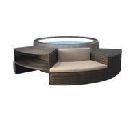 Netspa Vita Premium 168x70 Cm + Furniture 5 Pieces Inflatable Jacuzzi With External Panels 1100L