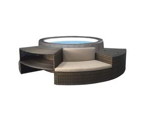 Netspa Vita Premium 168x70 Cm + Furniture 5 Pieces Inflatable Jacuzzi With External Panels 1100L