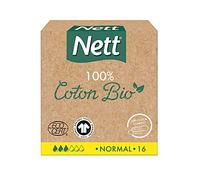 Nett Tampón Normales con Aplicador 100% Algodón Orgánico 16uds