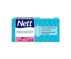 Nett Procomfort - Tampón sin aplicador, Mini, 24 sellos